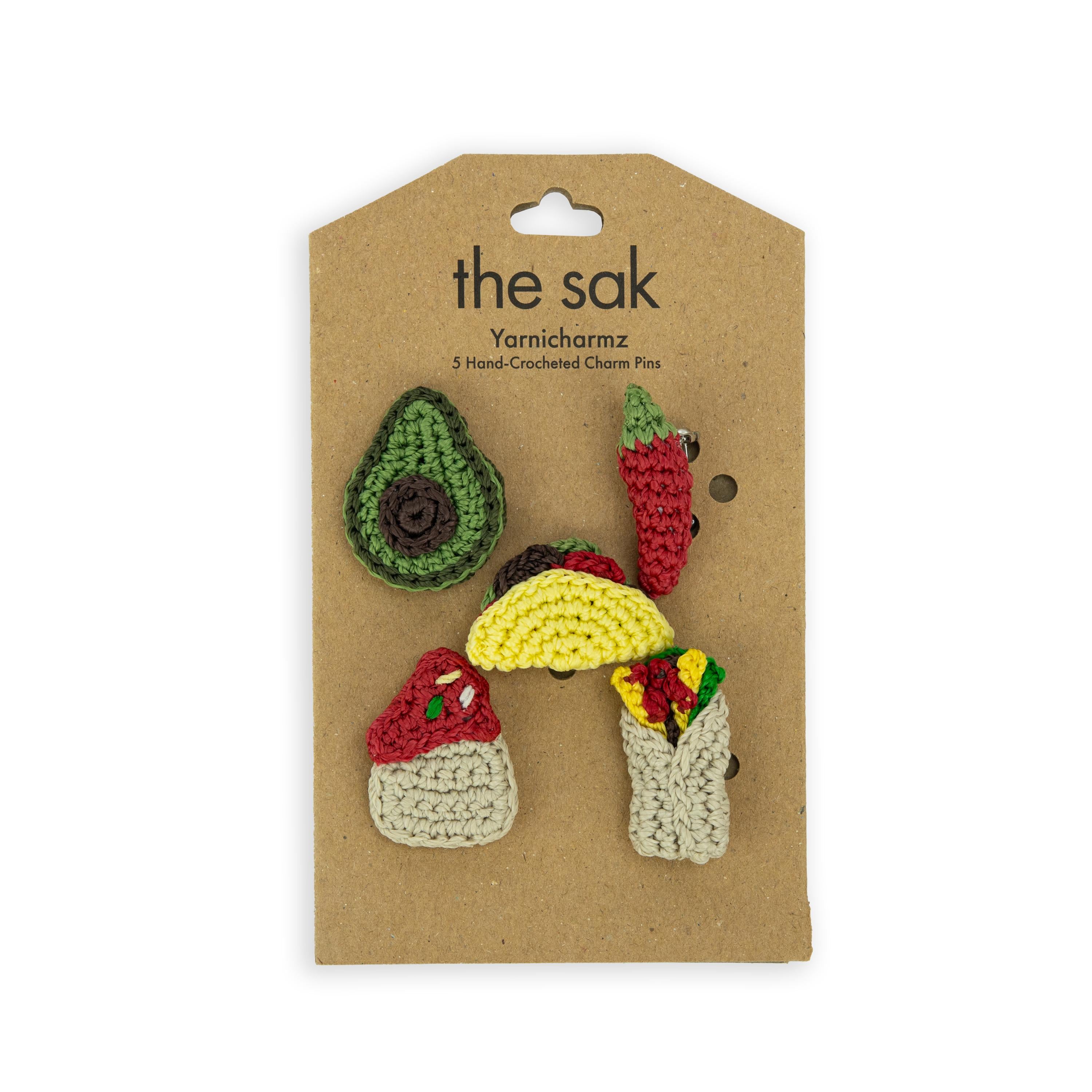The Sak Yarnicharmz 5 Pack - Hand Crochet - Mexican Food