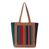 The Sak Lanie Market Tote - Hand Crochet - Serape Stripe