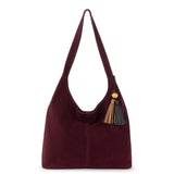 The Sak Huntley Hobo - Leather - Black Cherry Suede