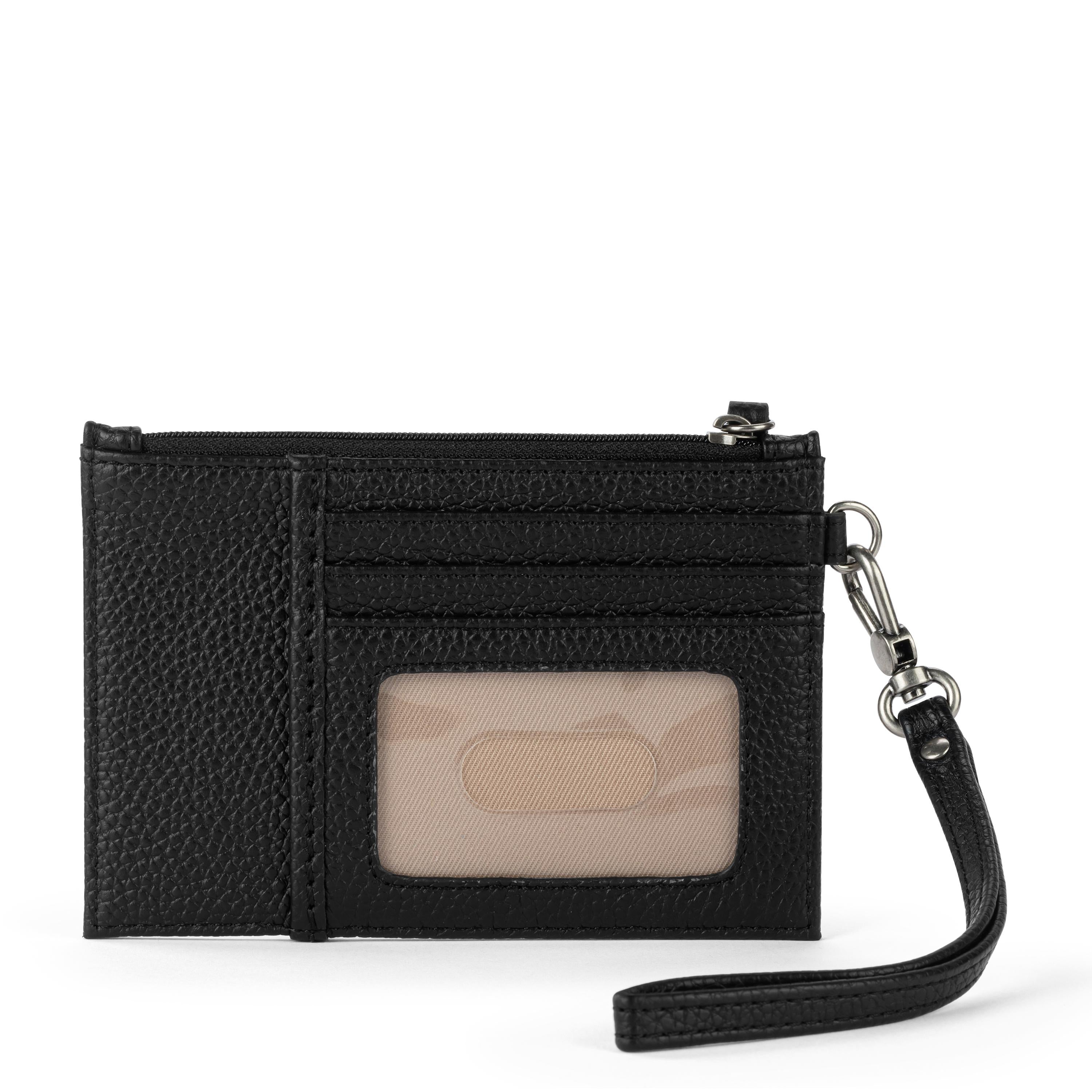 The Sak Iris Card Wristlet - Leather - Black