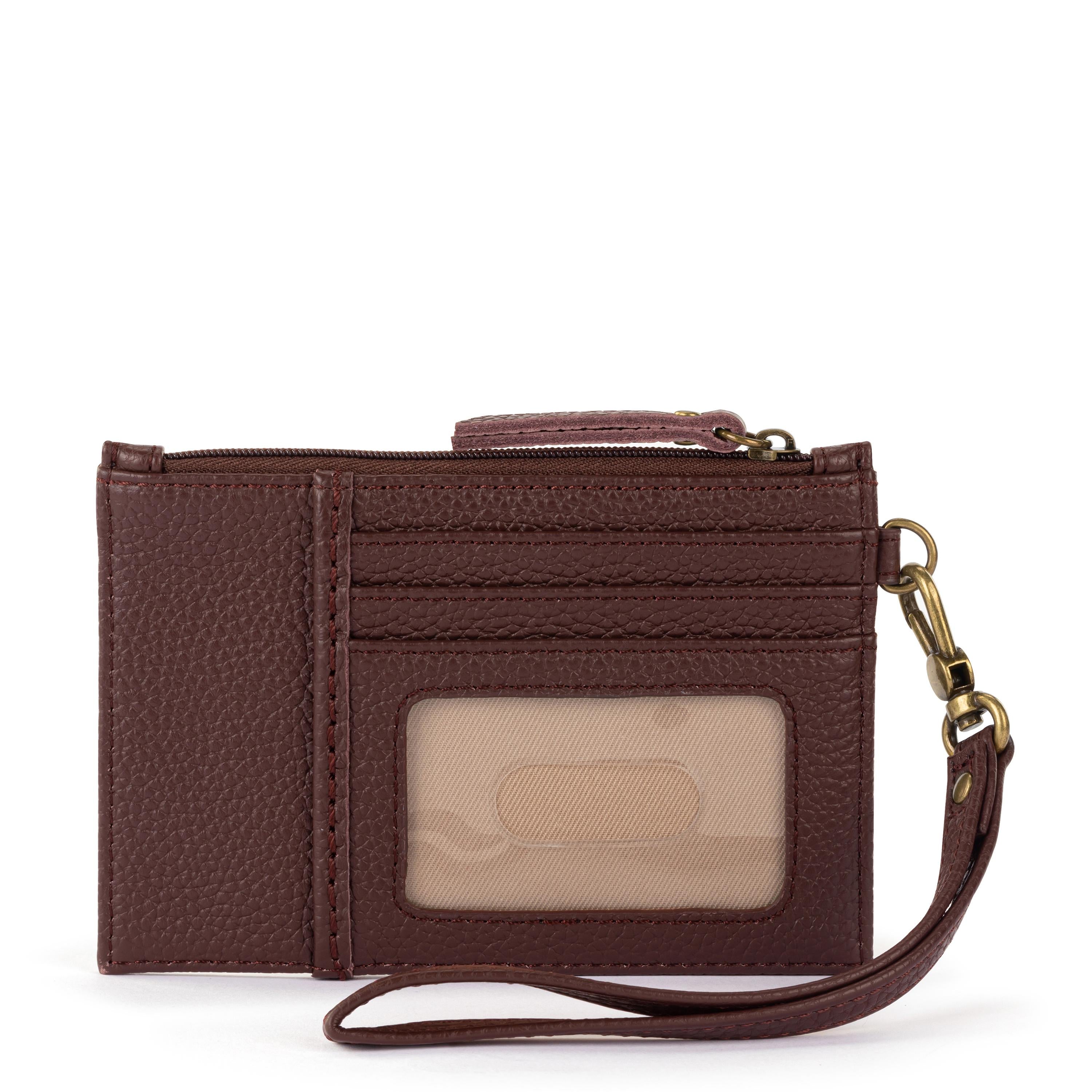 The Sak Iris Card Wristlet - Leather - Mahogany