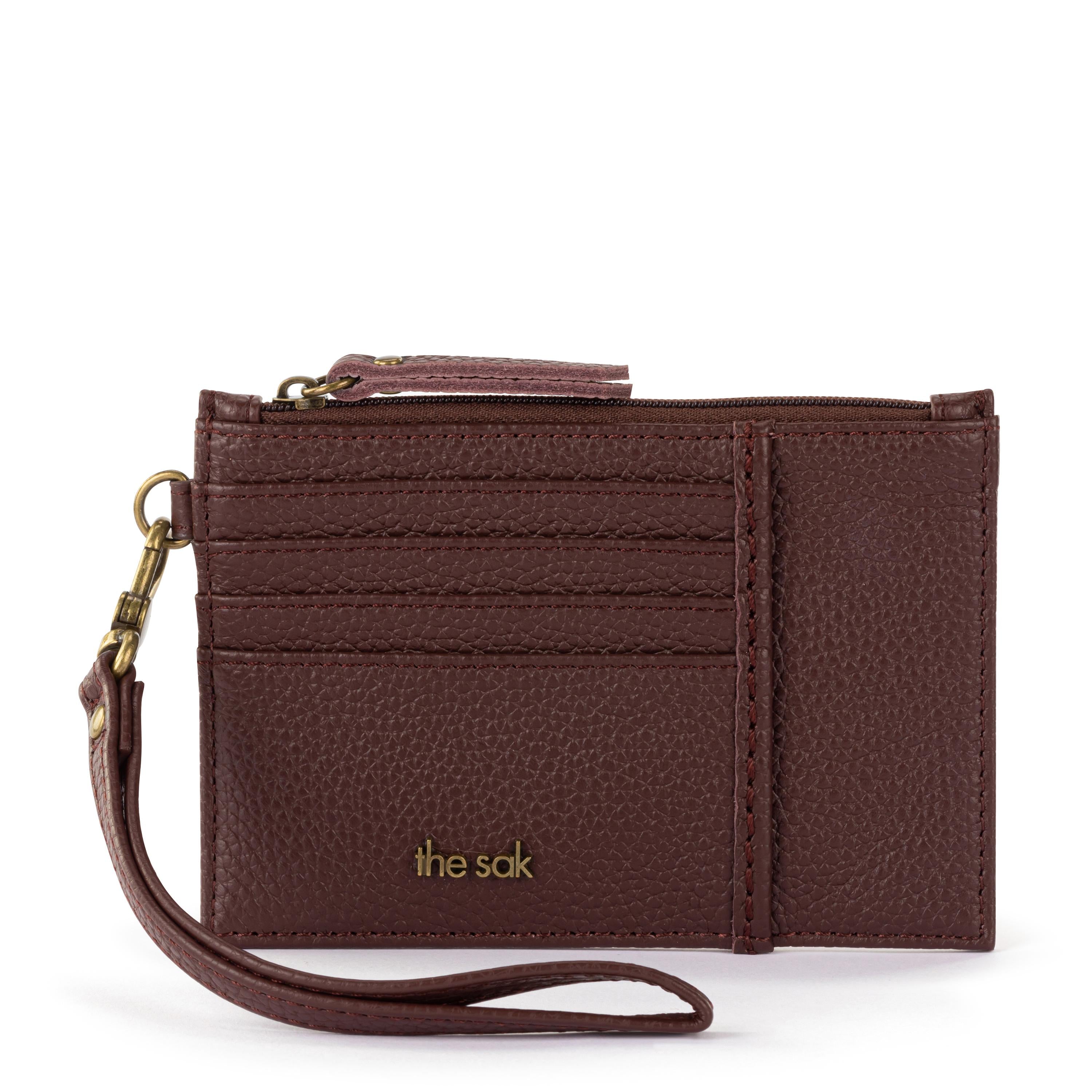 The Sak Iris Card Wristlet - Leather - Mahogany