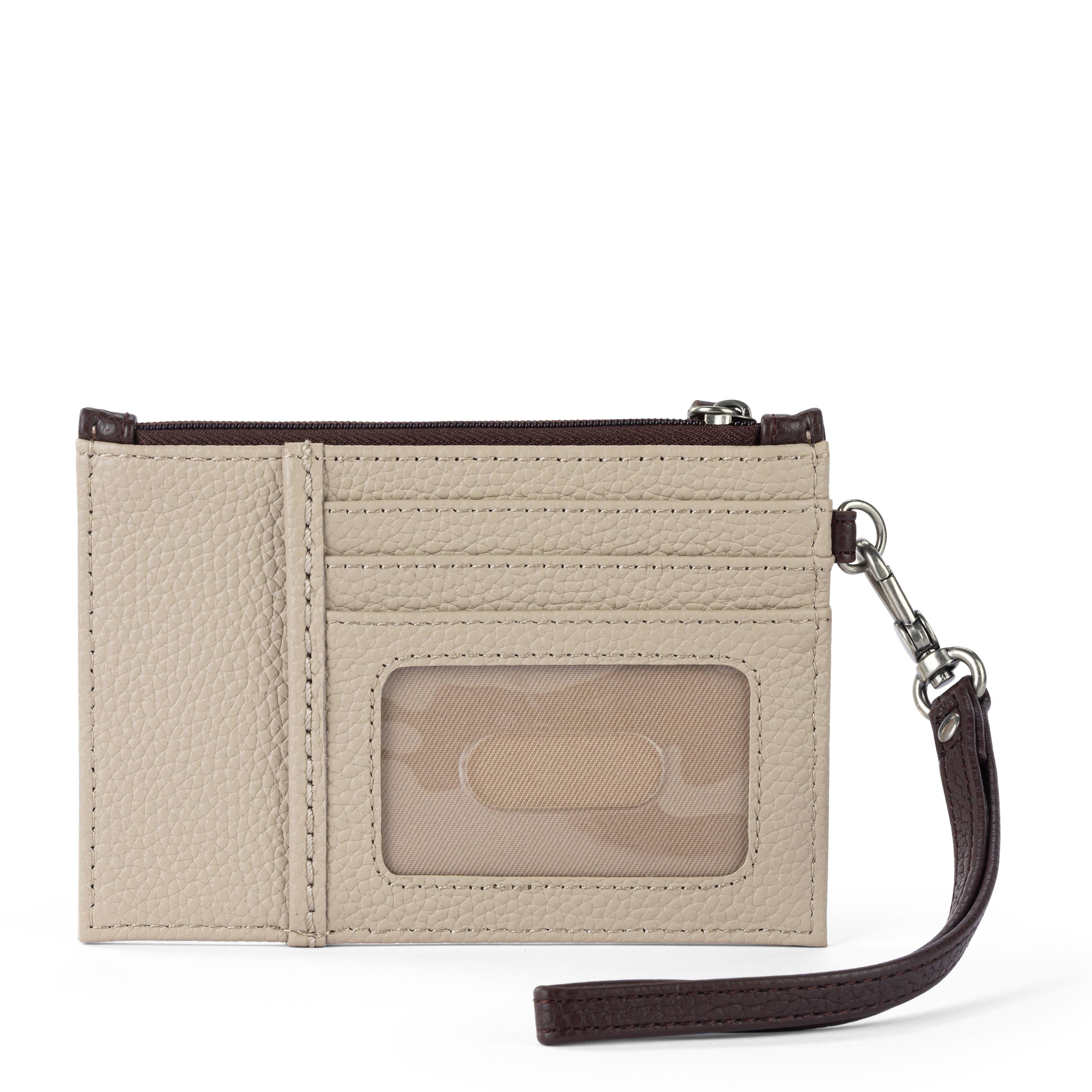The Sak Iris Card Wristlet - Leather - Sand Mahogany