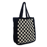 The Sak Lanie Market Tote - Hand Crochet - Black Check