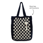 The Sak Lanie Market Tote - Hand Crochet - Black Check