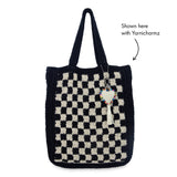 The Sak Lanie Market Tote - Hand Crochet - Black Check