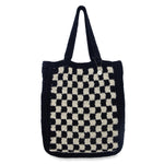 The Sak Lanie Market Tote - Hand Crochet - Black Check