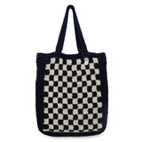 The Sak Lanie Market Tote - Hand Crochet - Black Check