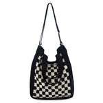 The Sak Lanie Market Tote - Hand Crochet - Black Check
