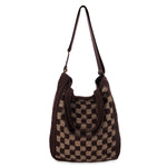 The Sak Lanie Market Tote - Hand Crochet - Brown Check