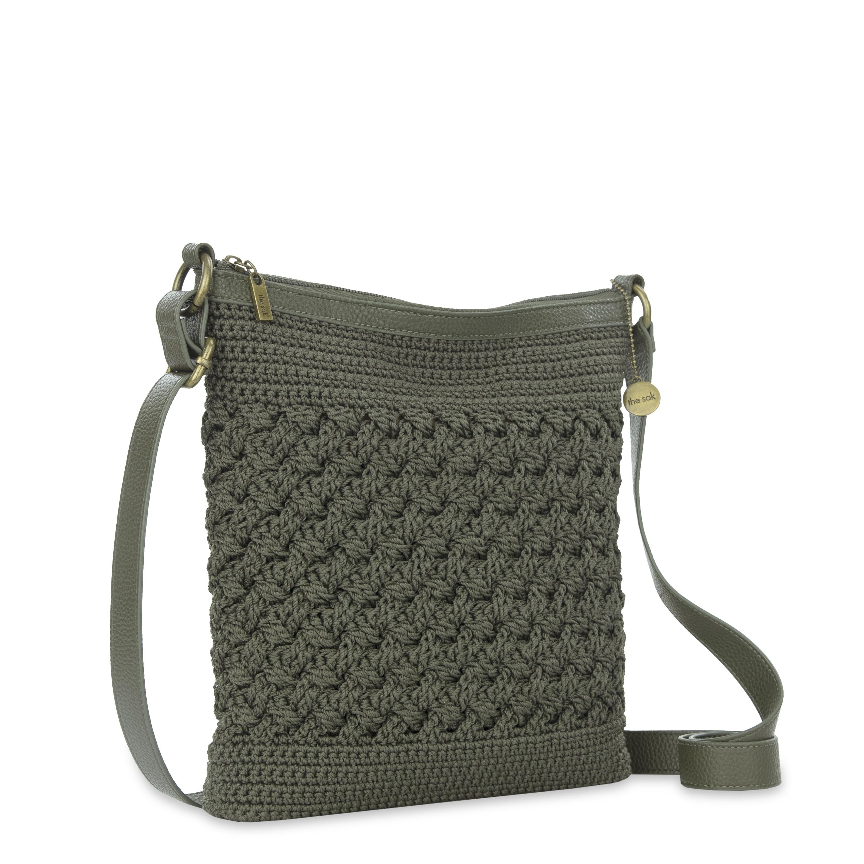The Sak Lucia Crossbody - Hand Crochet - Moss Cozy Weave