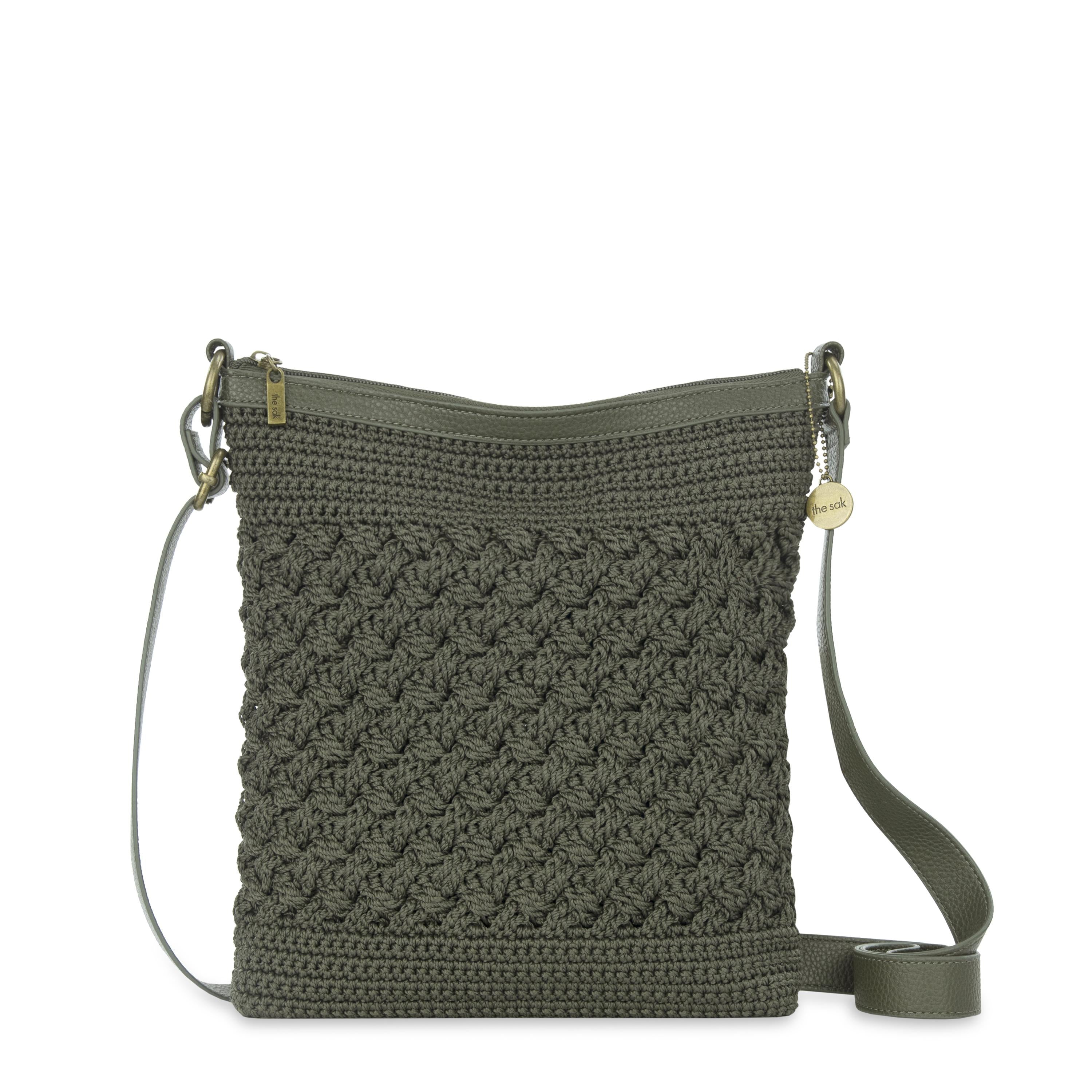 The Sak Lucia Crossbody - Hand Crochet - Moss Cozy Weave