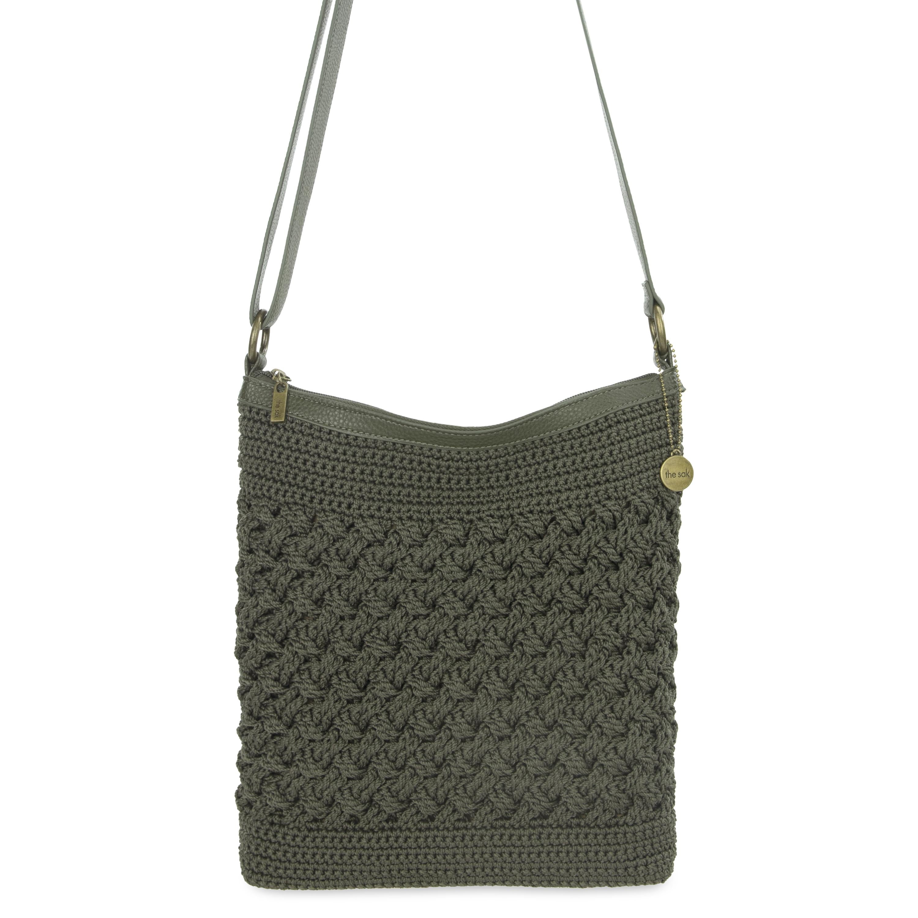 The Sak Lucia Crossbody - Hand Crochet - Moss Cozy Weave