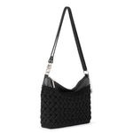 The Sak Lumi Crossbody - Hand Crochet - Black Cozy Weave