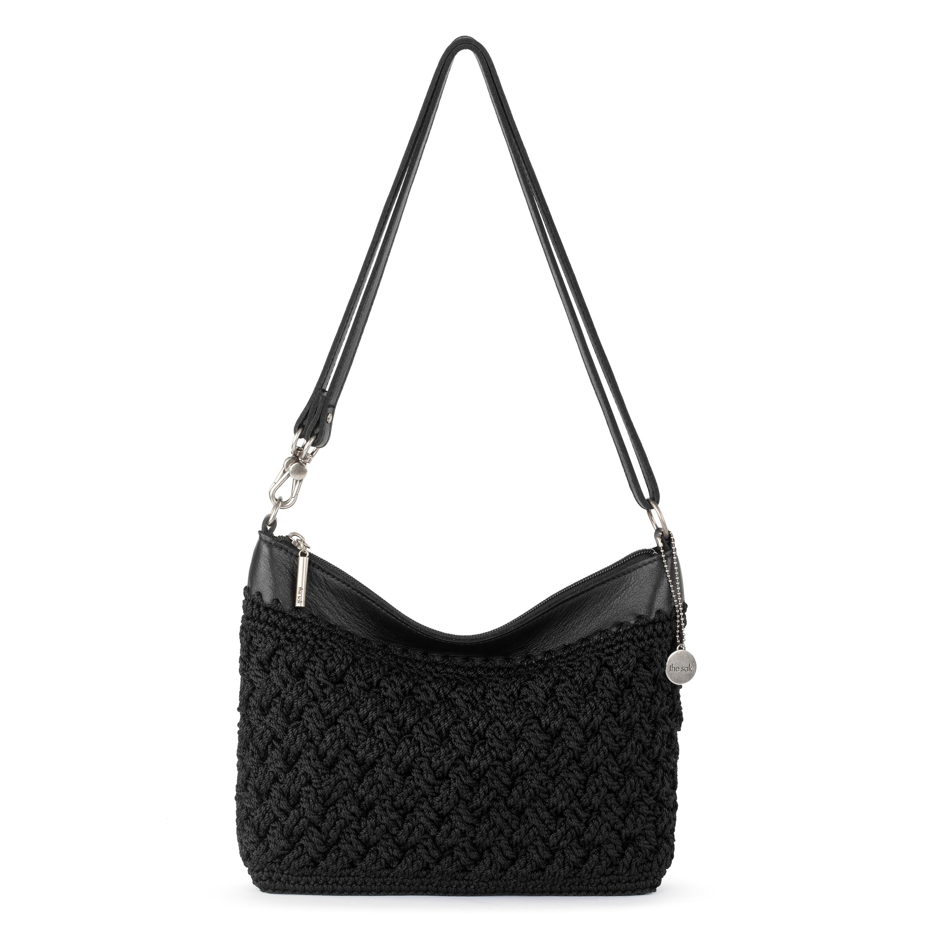 The Sak Lumi Crossbody - Hand Crochet - Black Cozy Weave