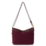 The Sak Lumi Crossbody - Hand Crochet - Black Cherry Cozy Weave