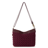 The Sak Lumi Crossbody - Hand Crochet - Black Cherry Cozy Weave