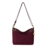 The Sak Lumi Crossbody - Hand Crochet - Black Cherry Cozy Weave