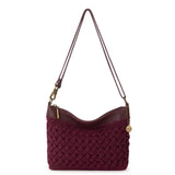 The Sak Lumi Crossbody - Hand Crochet - Black Cherry Cozy Weave