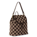 The Sak Sayulita Backpack - Hand Crochet - Brown Check