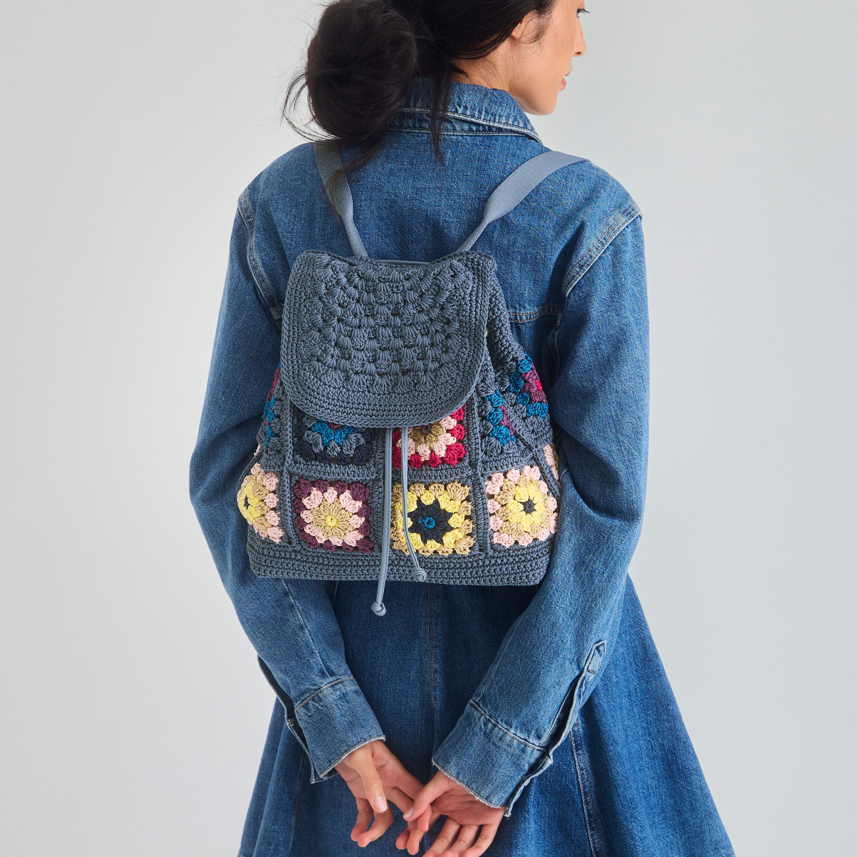 The Sak Sayulita Backpack - Hand Crochet - Maritime Multi Patch