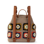 The Sak Sayulita Backpack - Hand Crochet - Sand Neutral Patch