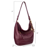 The Sak Sequoia Hobo - Leather - Black Cherry
