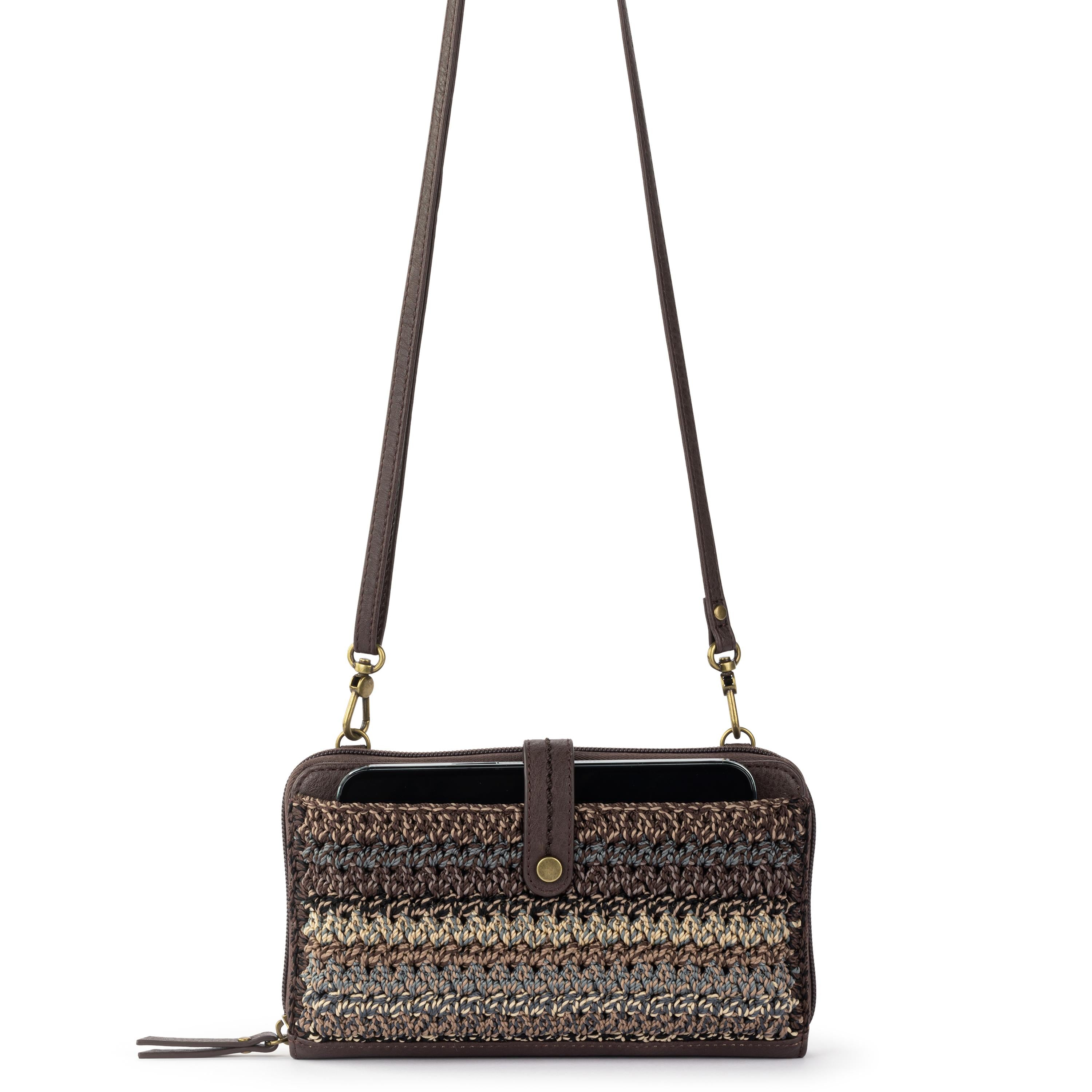 The Sak Iris Smartphone Wallet - Hand Crochet - Aspen Stripe