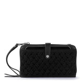 The Sak Iris Smartphone Wallet - Hand Crochet - Black Cozy Weave