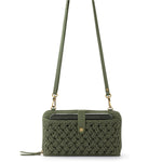 The Sak Iris Smartphone Wallet - Hand Crochet - Moss Cozy Weave