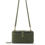 The Sak Iris Smartphone Wallet - Hand Crochet - Moss Cozy Weave