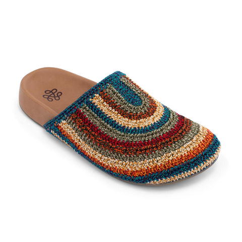 The Sak Bolinas Clog - Hand Crochet - Woodland Stripe