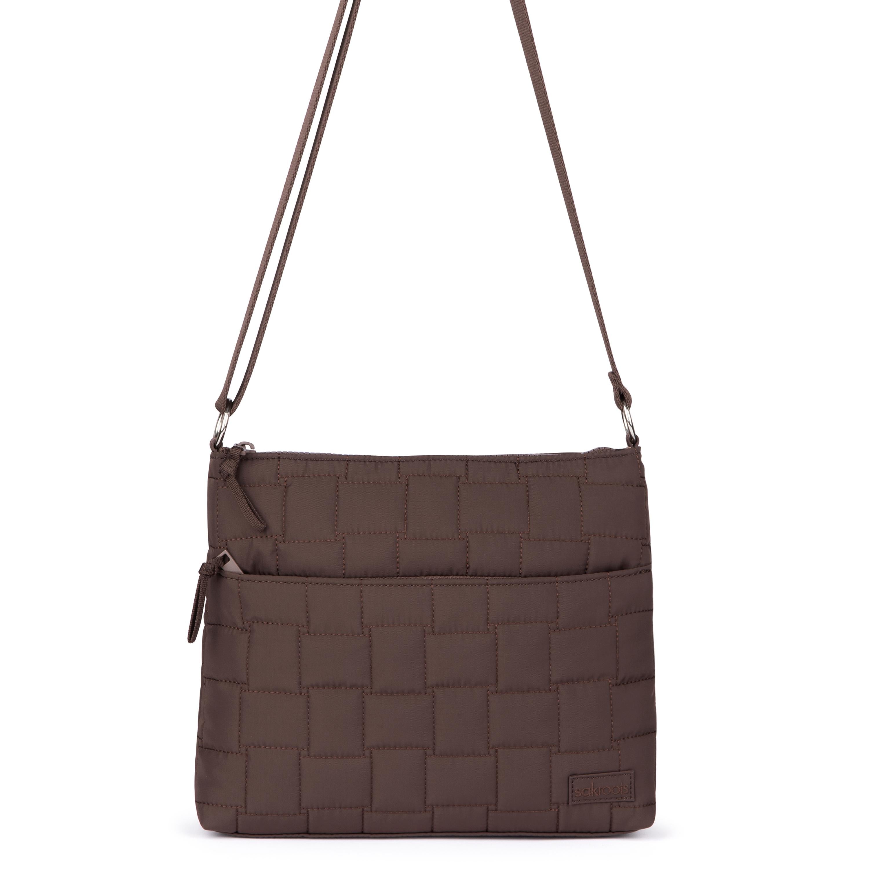 Sakroots Basic Crossbody - EcoTwill - Mahogany Woven Quilted