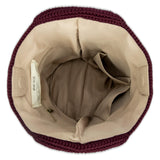 The Sak 120 Hobo - Hand Crochet - Black Cherry Cozy Weave