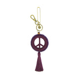 The Sak Yarnicharmz Dangle - Hand Crochet - Black Cherry Peace