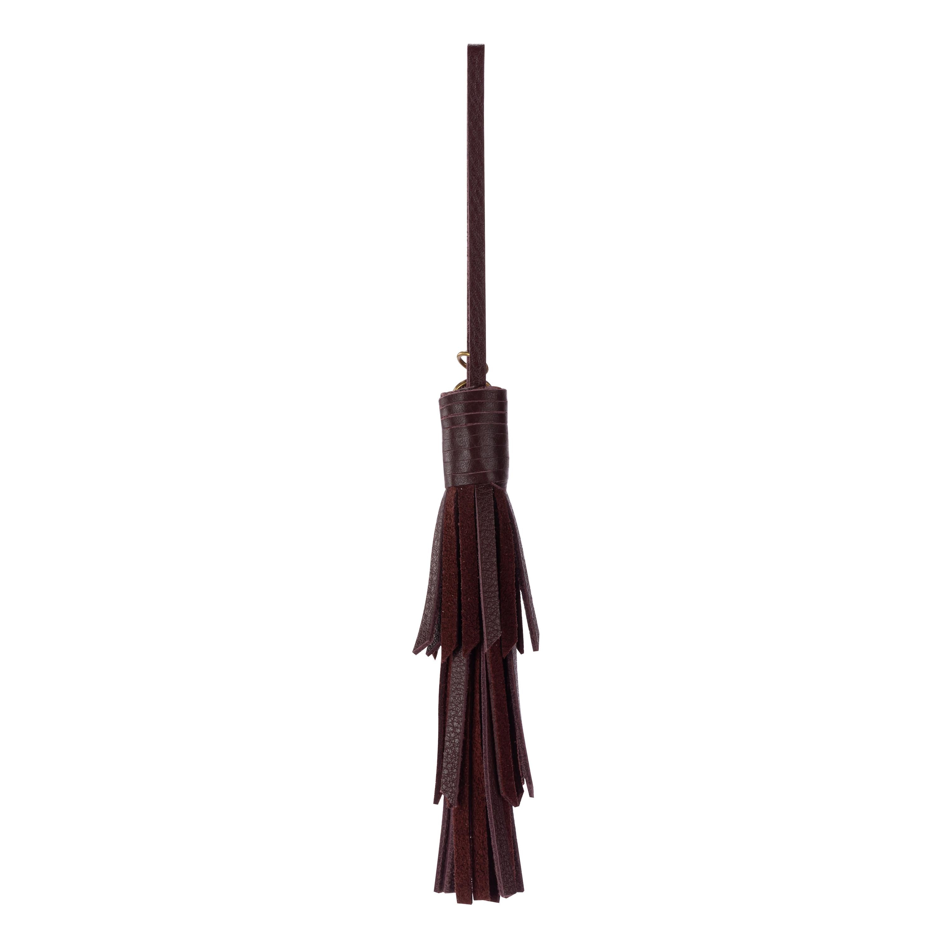 The Sak Cypress Tassel Dangle - Leather - Mahogany