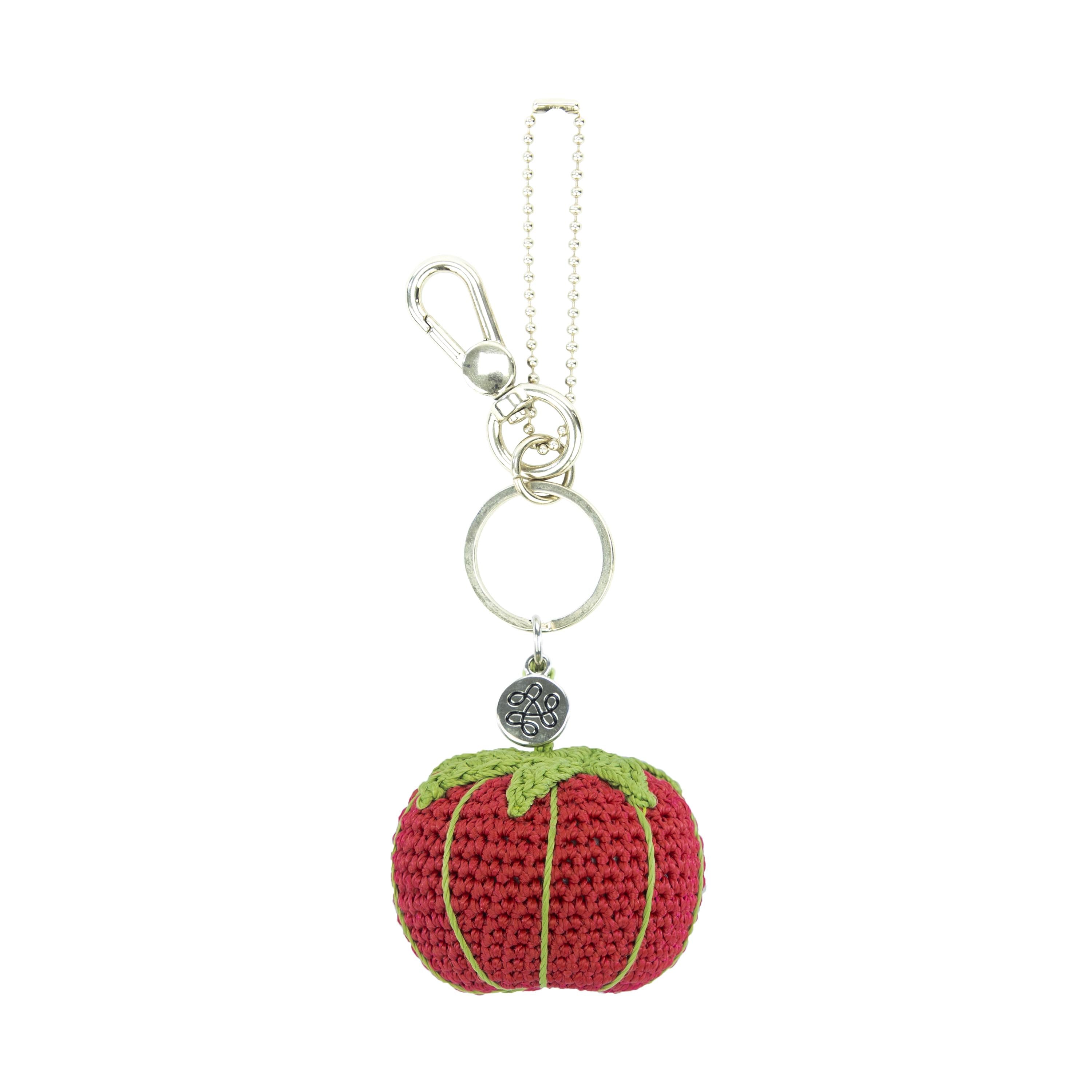 The Sak Yarnicharmz Dangle - Hand Crochet - Tomato