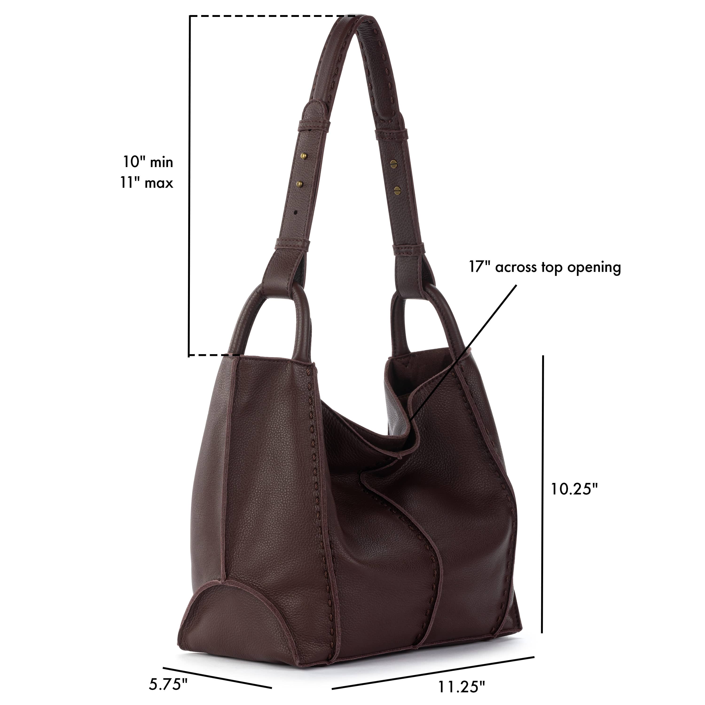 The Sak Los Feliz Medium Tote - Leather - Mahogany