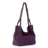 The Sak Los Feliz Medium Tote - Leather - Aubergine Suede