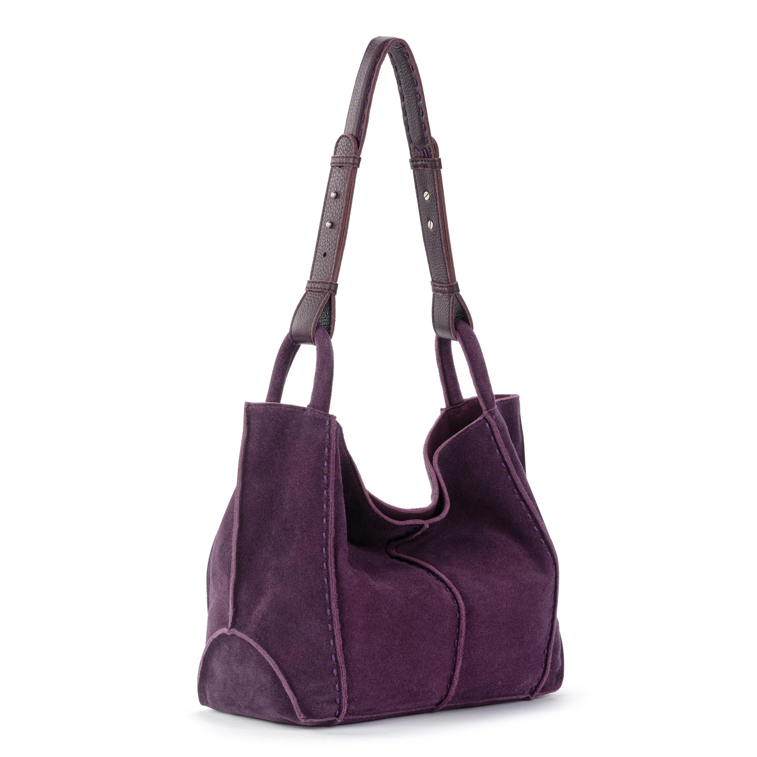 The Sak Los Feliz Medium Tote - Leather - Aubergine Suede