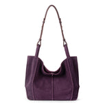 The Sak Los Feliz Medium Tote - Leather - Aubergine Suede