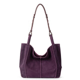 The Sak Los Feliz Medium Tote - Leather - Aubergine Suede