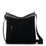 The Sak Lucia Crossbody - Leather - Black Suede Blanket Stitch