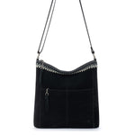 The Sak Lucia Crossbody - Leather - Black Suede Blanket Stitch