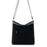 The Sak Lucia Crossbody - Leather - Black Suede Blanket Stitch