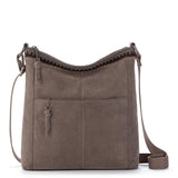 The Sak Lucia Crossbody - Leather - Mushroom Suede Blanket Stitch