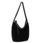 The Sak Sequoia Hobo - Leather - Black Suede Blanket Stitch
