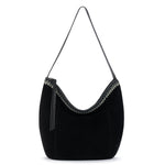 The Sak Sequoia Hobo - Leather - Black Suede Blanket Stitch