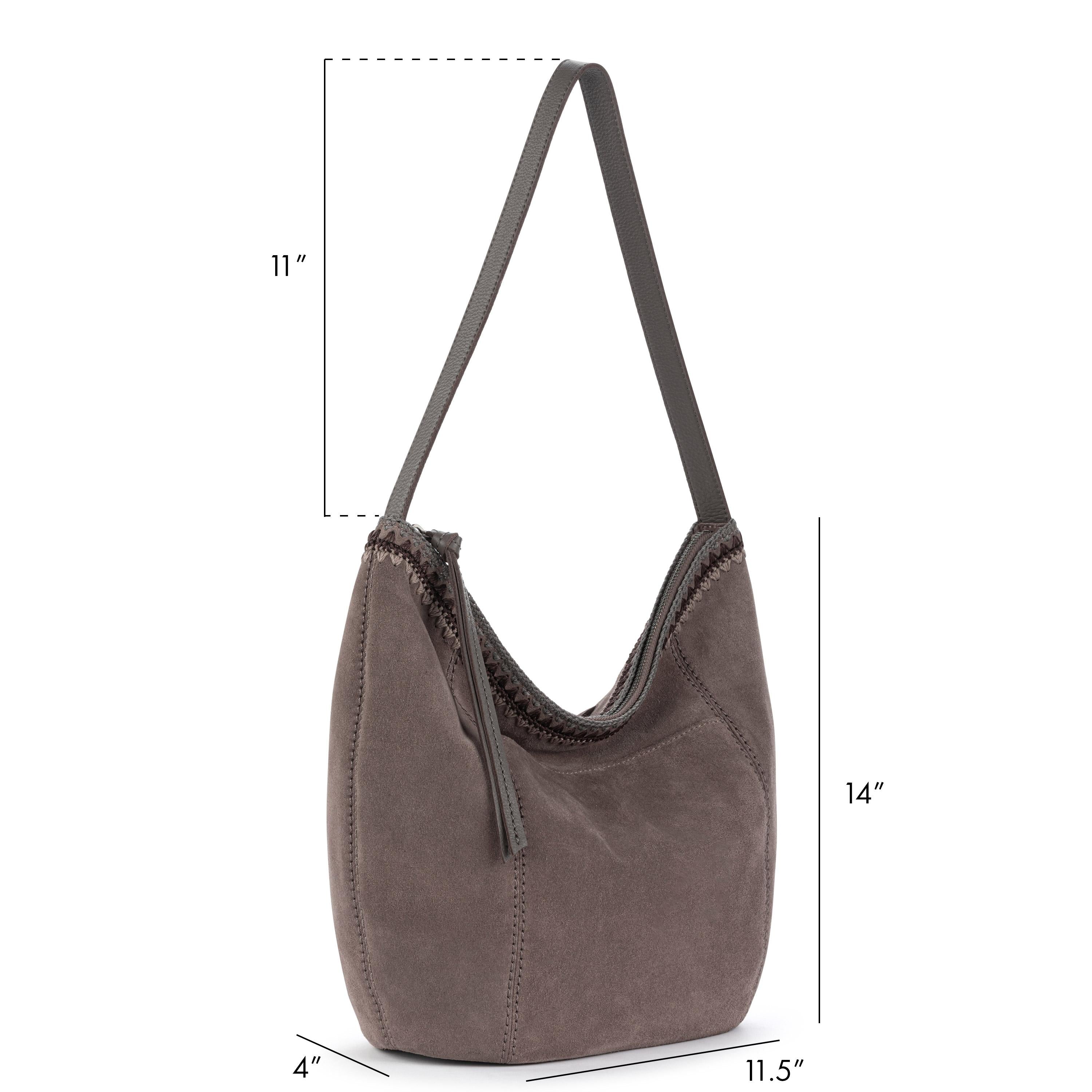 The Sak Sequoia Hobo - Leather - Mushroom Suede Blanket Stitch