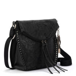 Sakroots Arcadia Flap Crossbody - Vegan Leather - Black